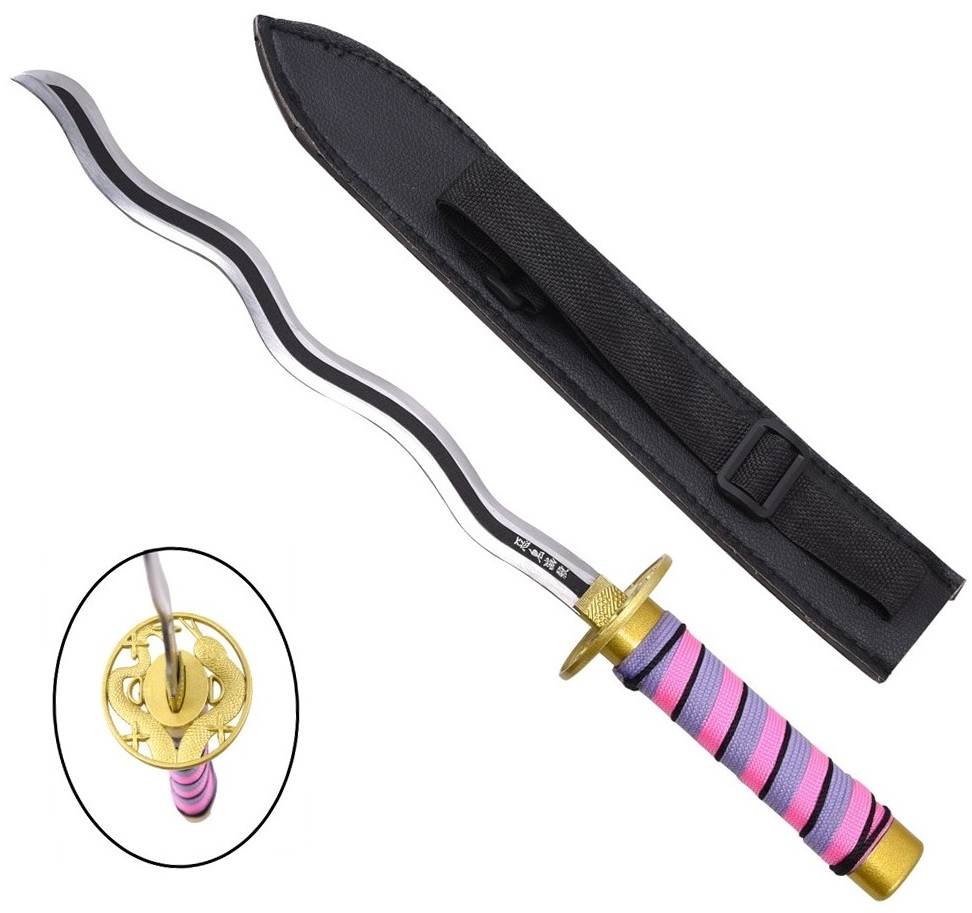 Petit Katana Wakizashi 43cm lame design fourreau cuir