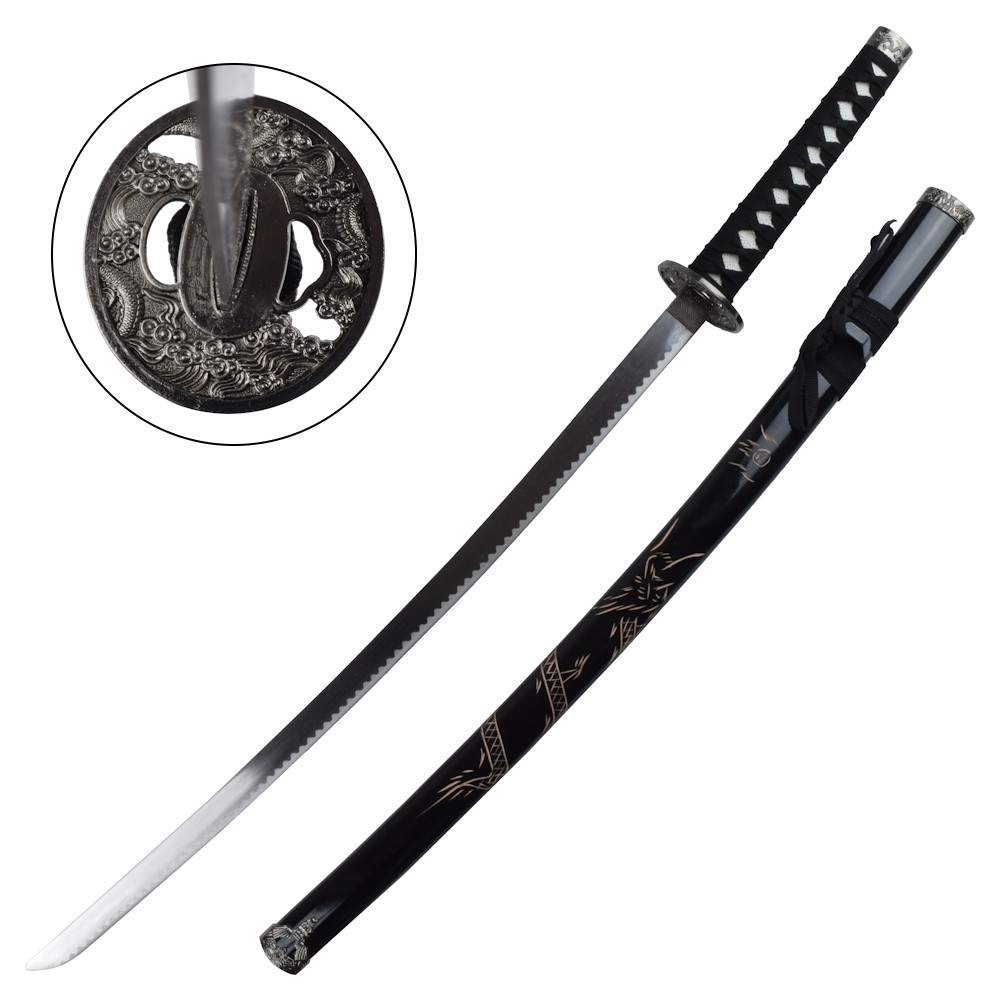 Lot 3 katanas dragon - Katana sabre japonais