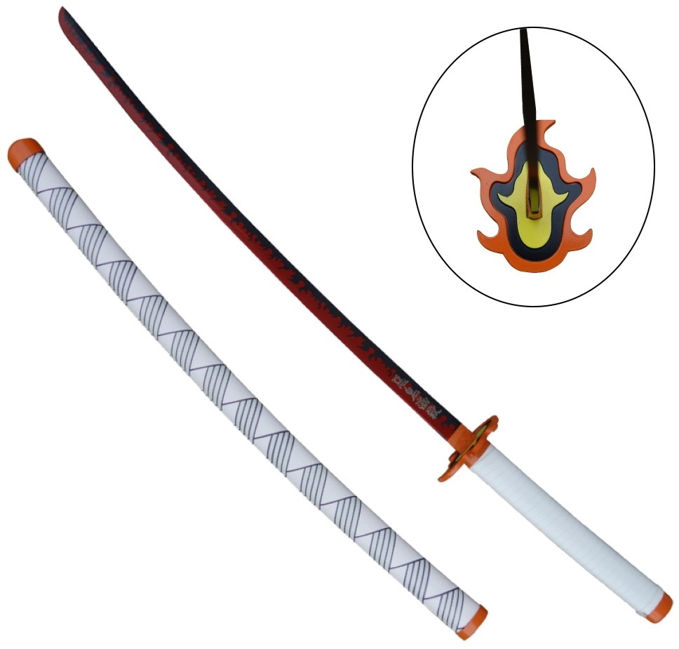 Katana design arme 103cm fourreau bois décoré