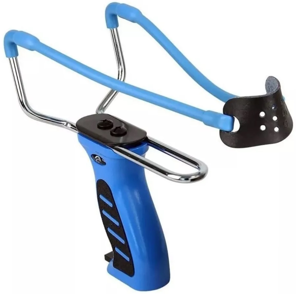 Lance-pierre slingshot fronde bleu pro + 50 billes