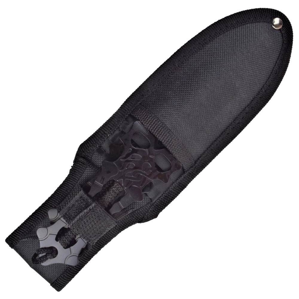 Etui housse 3 couteaux de lancer 20,5cm acier noir SCH