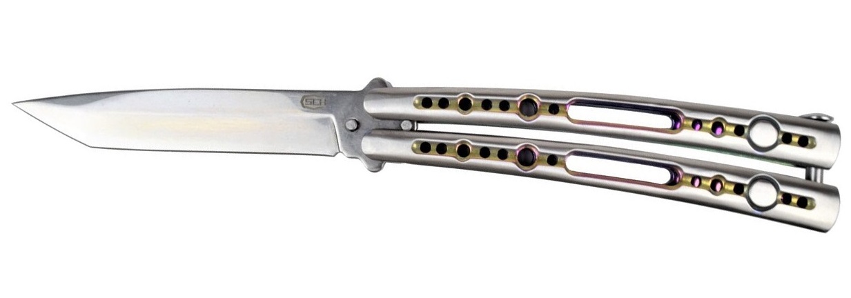 Couteau papillon balisong 23,5cm métal