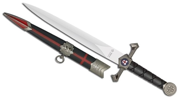 Dague Les Templiers 37,5cm lame acier IMPERIAL