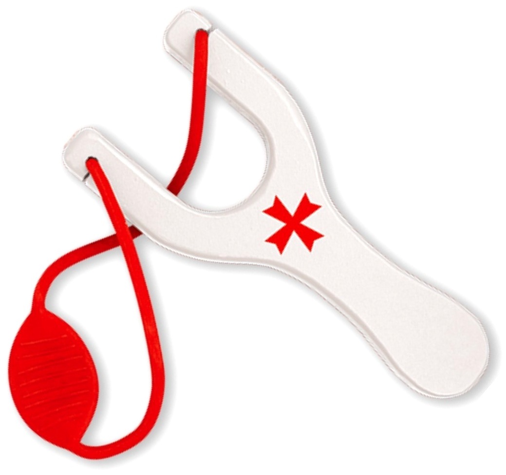 Lance-pierre fronde 18cm bois blanc Les Templiers