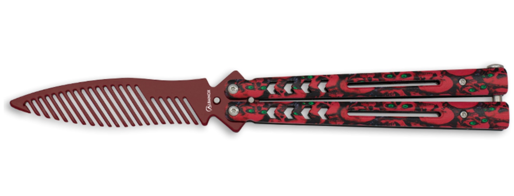 Couteau papillon balisong 23,5cm peigne brosse