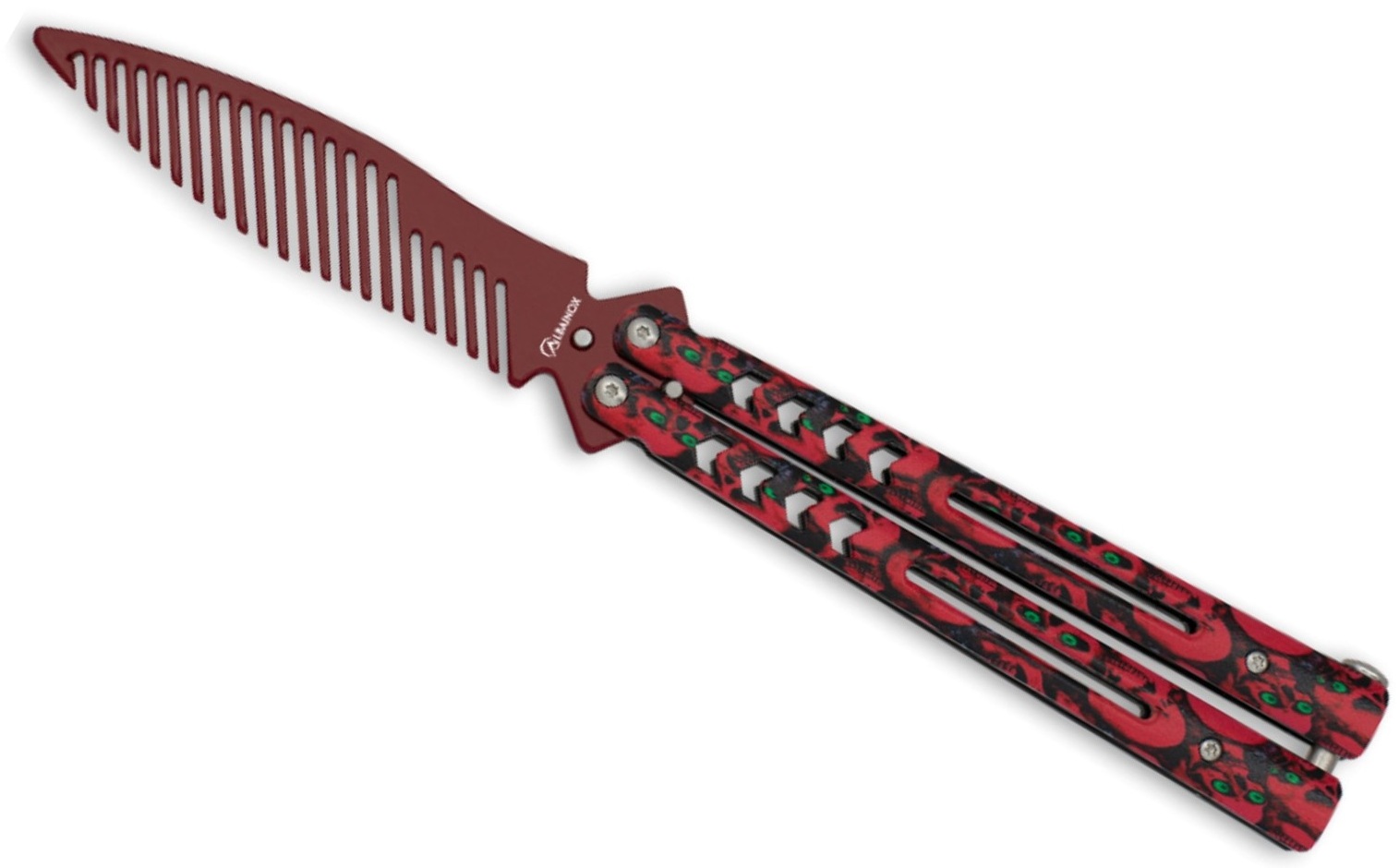 Couteau papillon balisong 23,5cm peigne brosse entraînement
