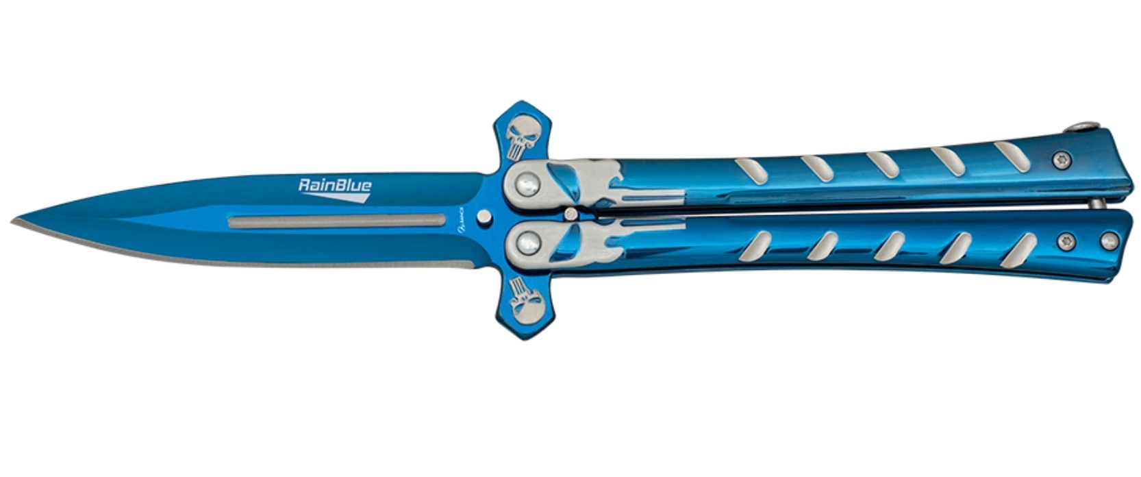 Couteau papillon balisong bleu ALBAINOX
