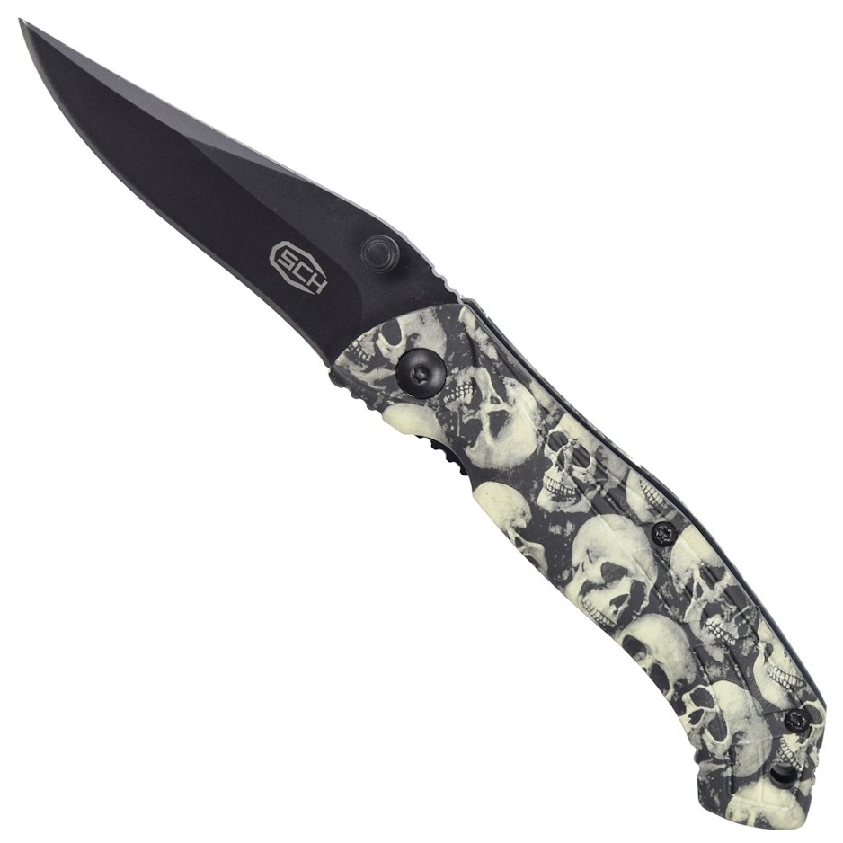 Couteau pliant Squelette design 17,8cm SCH