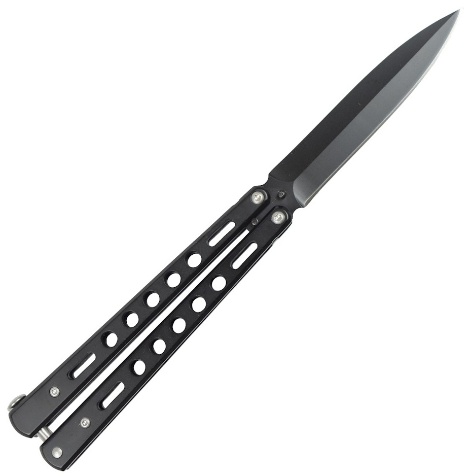 Couteau papillon balisong full black SCH
