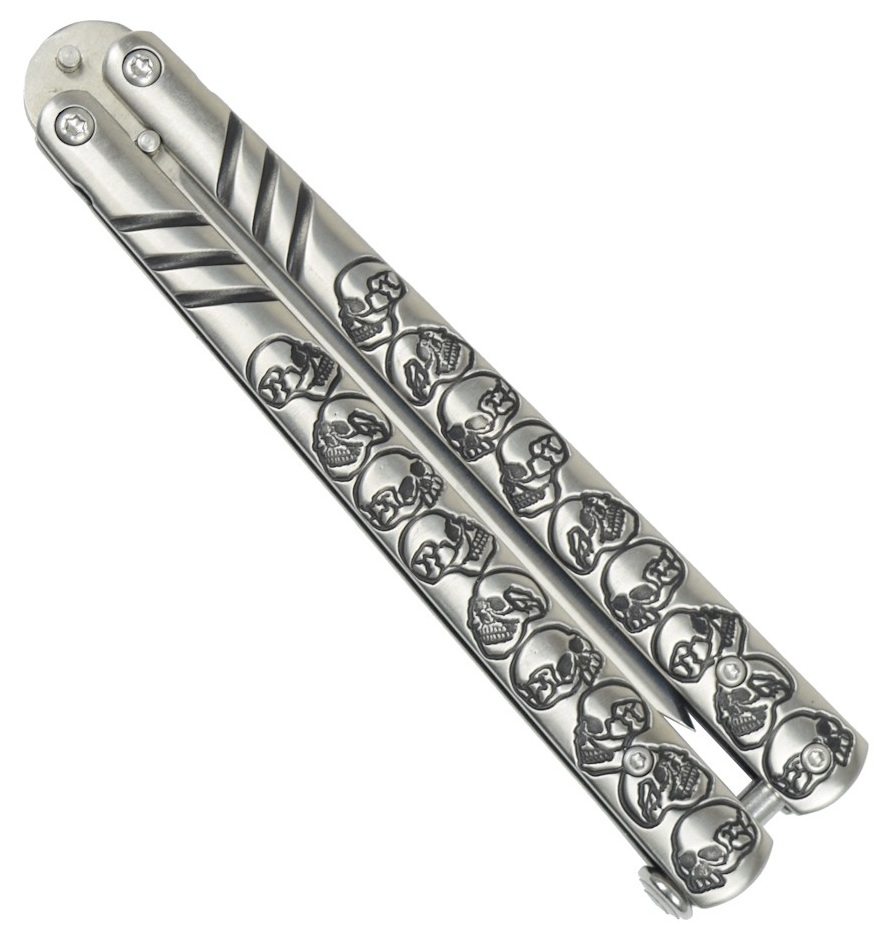 Couteau papillon balisong 23cm Squelette