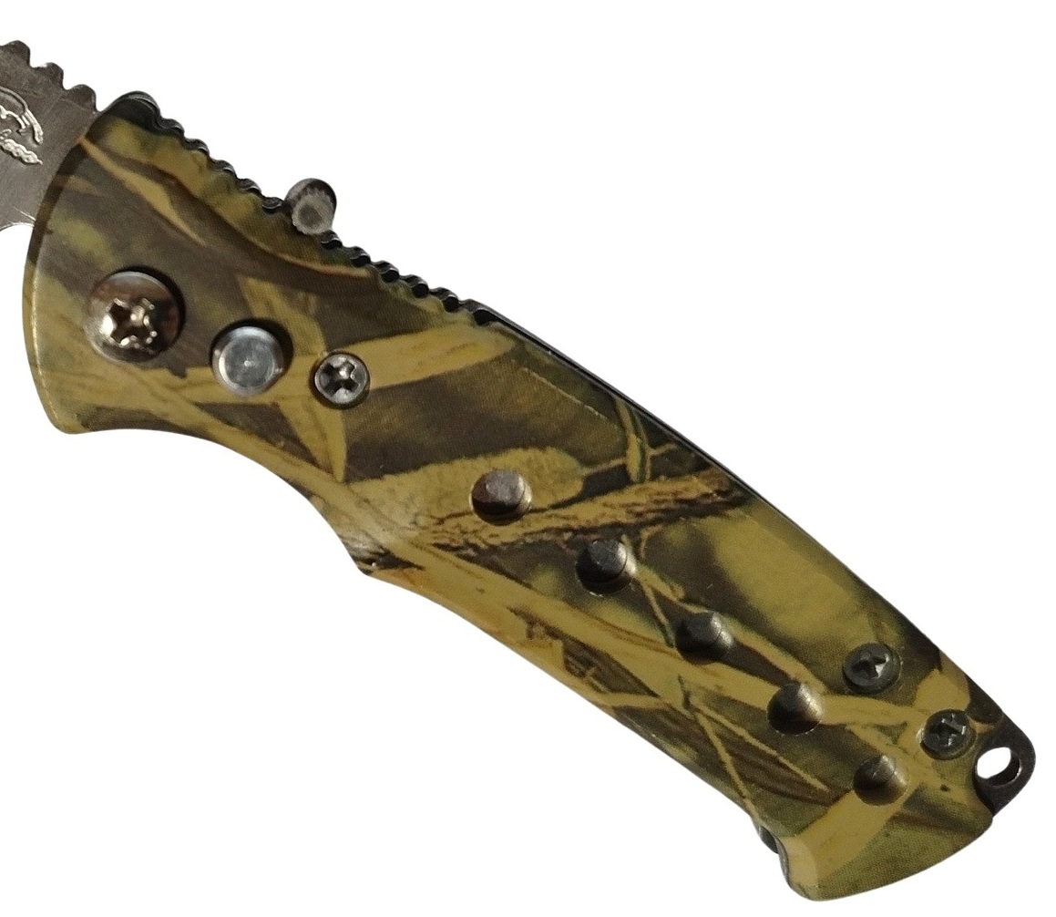 Couteau automatique camouflage à cran darrêt