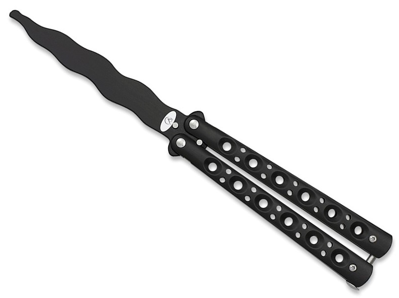 Couteau papillon balisong noir entrainement tricks