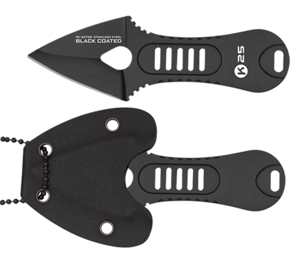 Couteau en titane de cou K25 avec étui