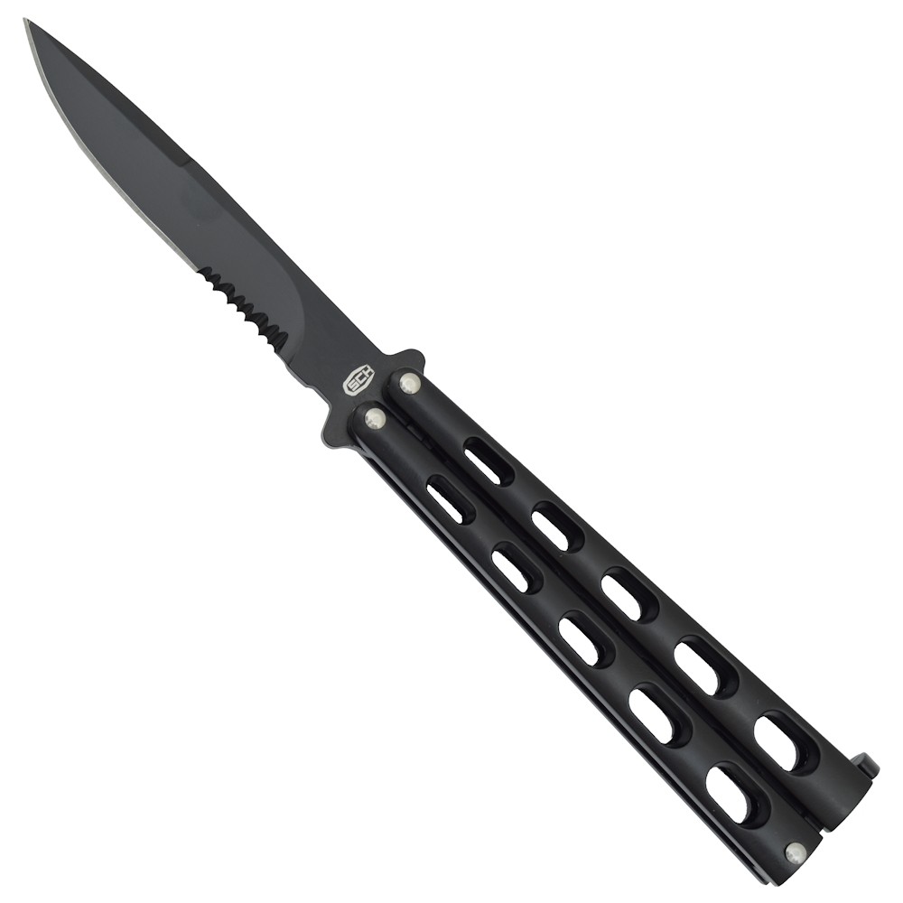 COUTEAU PAPILLON BALISONG NOIR SCK POUR TRICKS
