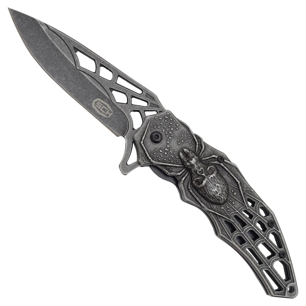 COUTEAU DE POCHE PLIANT ARAIGNEE SQUELETTE
