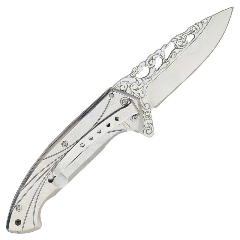 COUTEAU DE POCHE PLIANT DESIGN LOUP SCK..