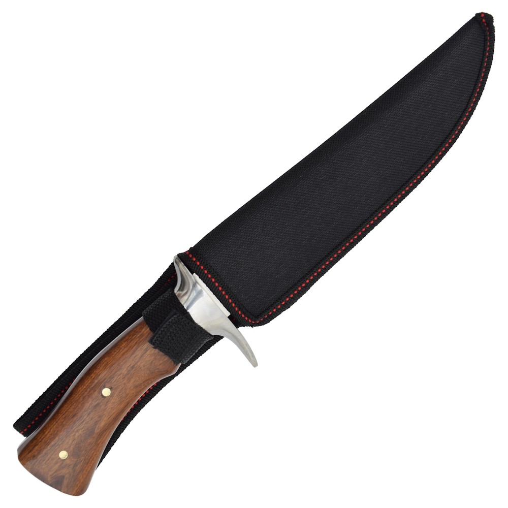 POIGNARD COUTEAU DE CHASSE 32CM MANCHE BOIS SCK + ETUI..