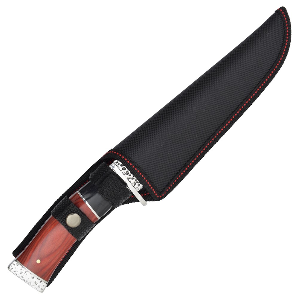 POIGNARD COUTEAU DE CHASSE 30CM MANCHE BOIS SCK + FOURREAU..