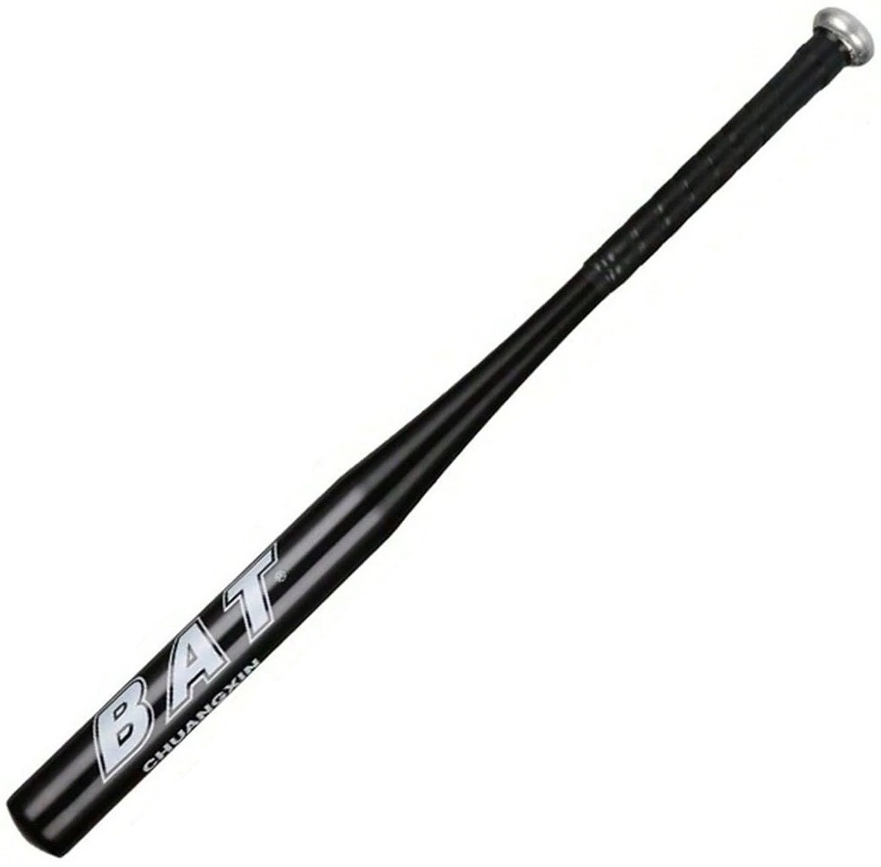 Batte de baseball 51cm en aluminium noir résistant bâton.