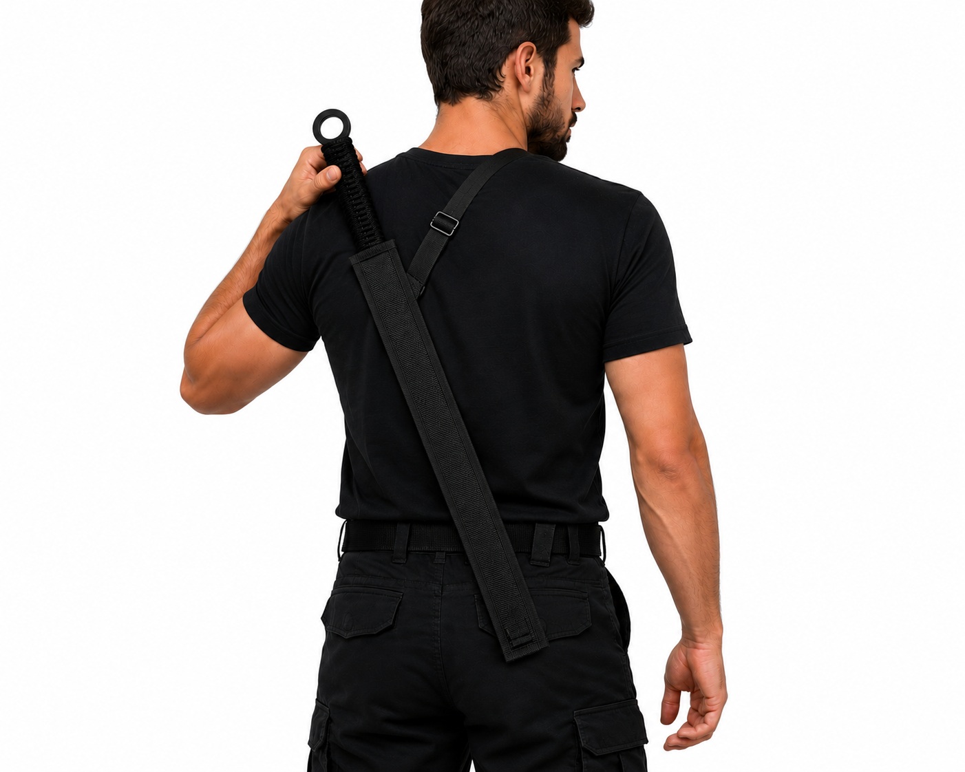 Machette épée Albainox 71 cm portée dans le dos avec étui
