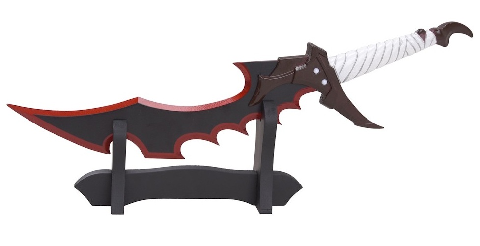 Dague décorative de collection Extreme Dagger exposée sur son socle noir