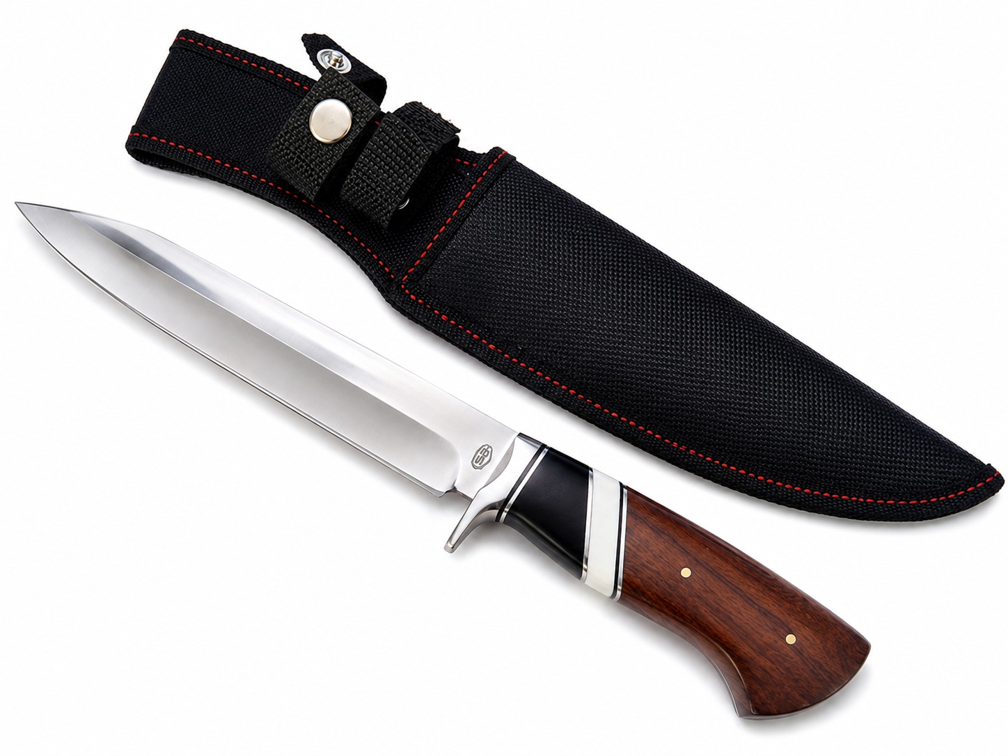 Couteau de chasse SCK 30 cm avec étui en nylon noir