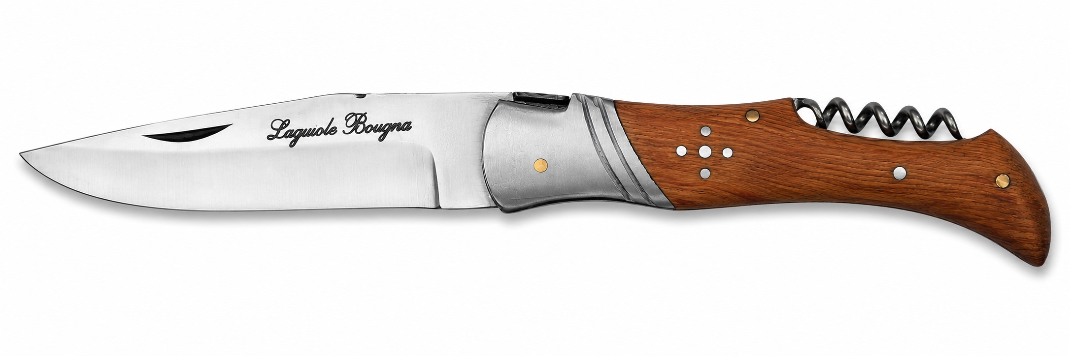 Couteau pliant Laguiole Bougna manche bois avec tire-bouchon