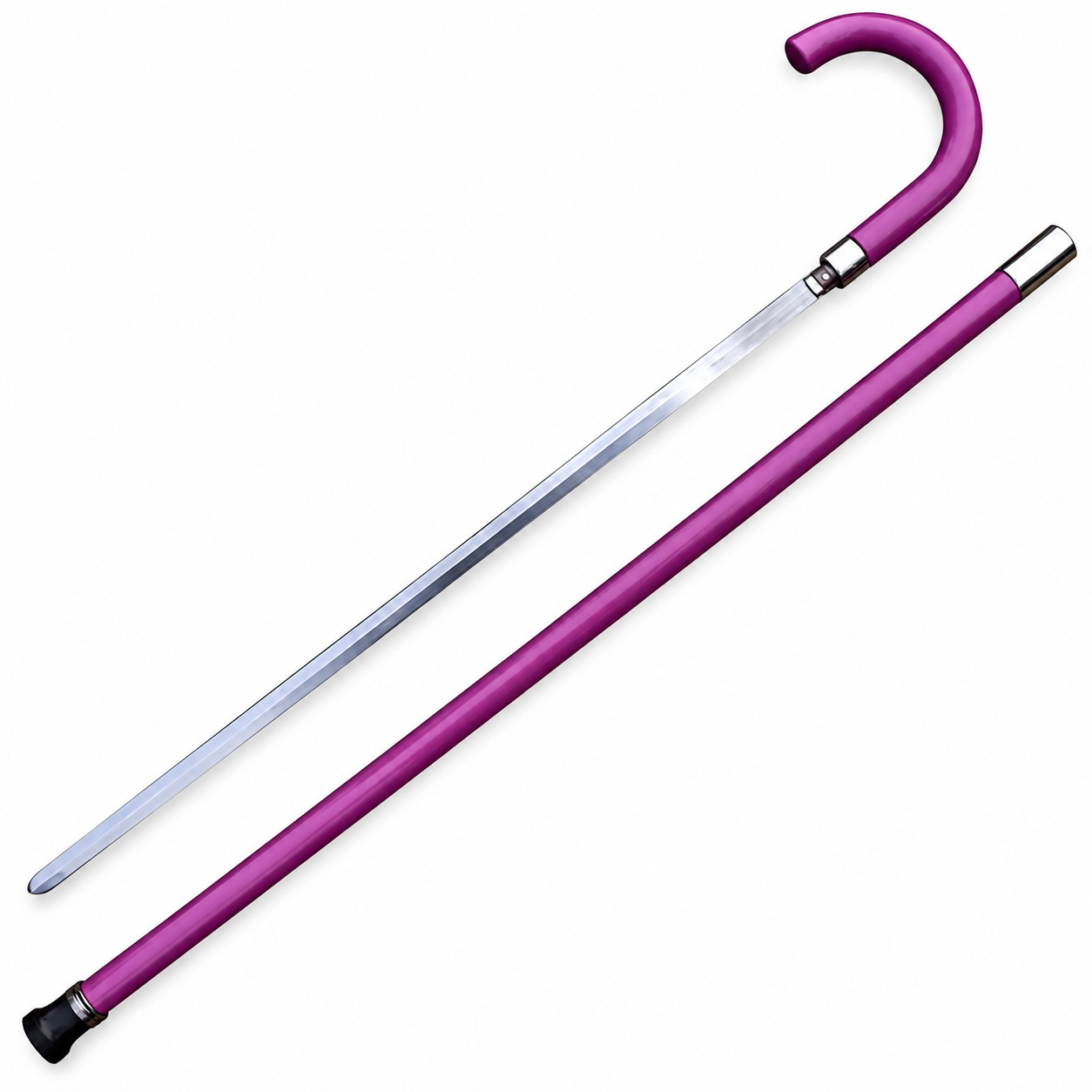 Canne épée femme vernis 96 cm luxe avec lame en acier inoxydable