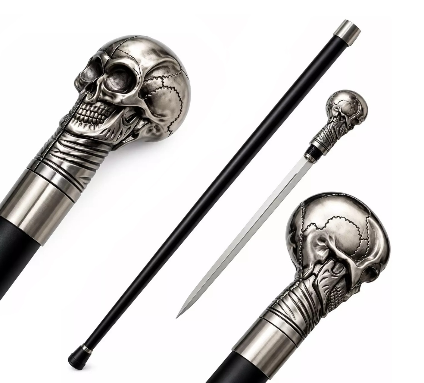 Canne épée Squelette 92cm luxe – Bâton de marche élégant