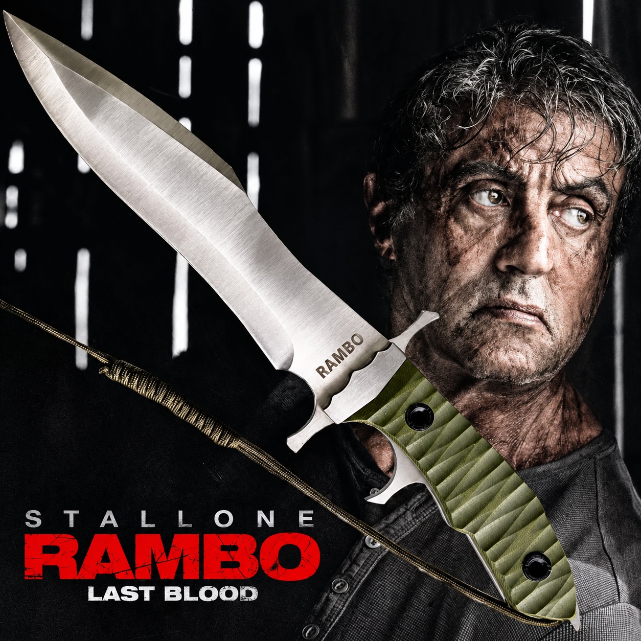 Couteau de collection Rambo 5 Last Blood lame acier carbone 38 cm