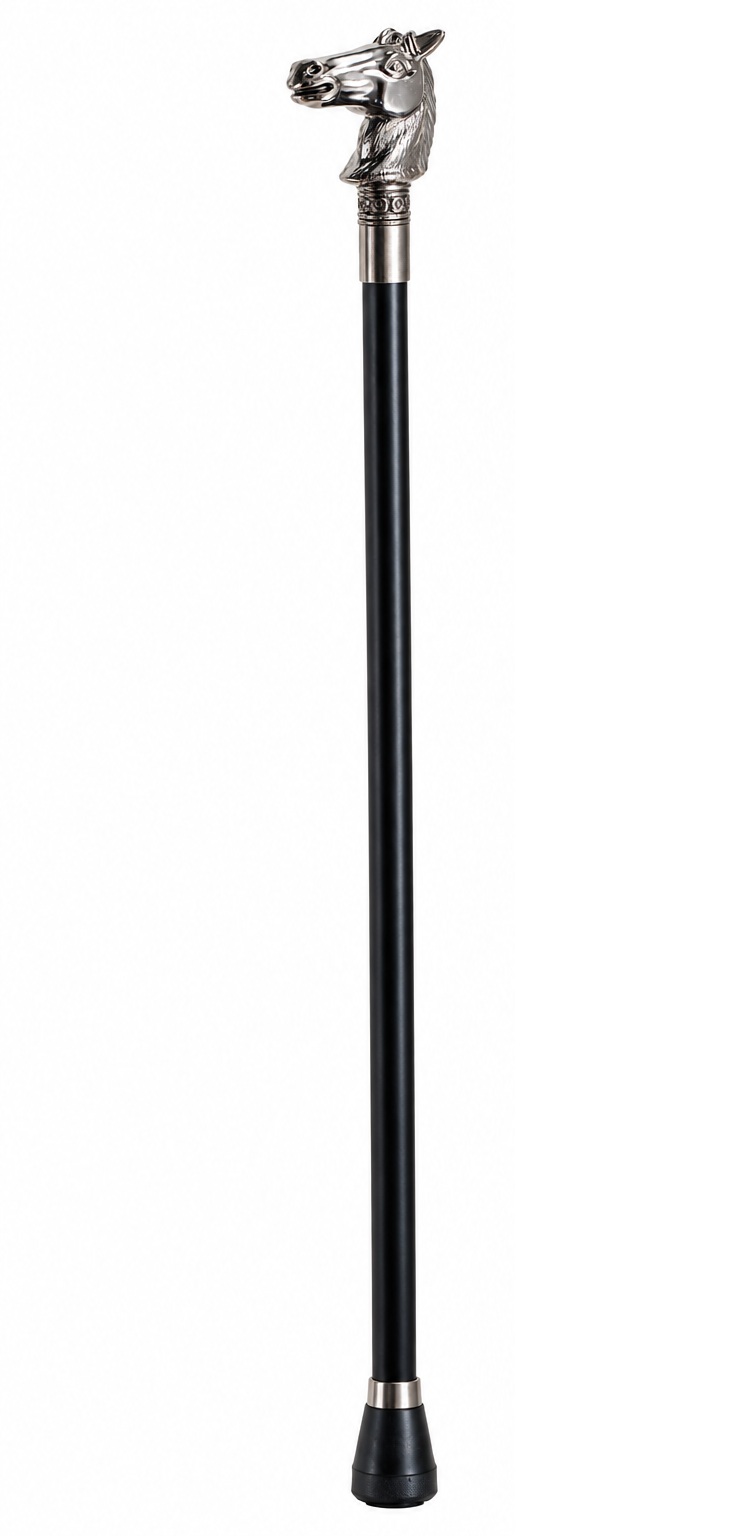 Canne épée cheval sculpté 94 cm – vue complète