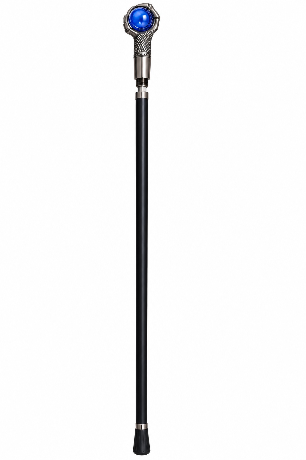 Canne épée dragon 93 cm noire avec pommeau bleu