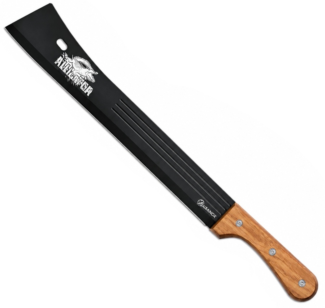 Machette Alligator Albainox 59 cm en acier inoxydable avec manche bois