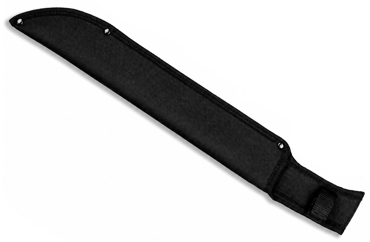 Étui noir en nylon pour machette SCREAM Albainox avec passant de ceinture.