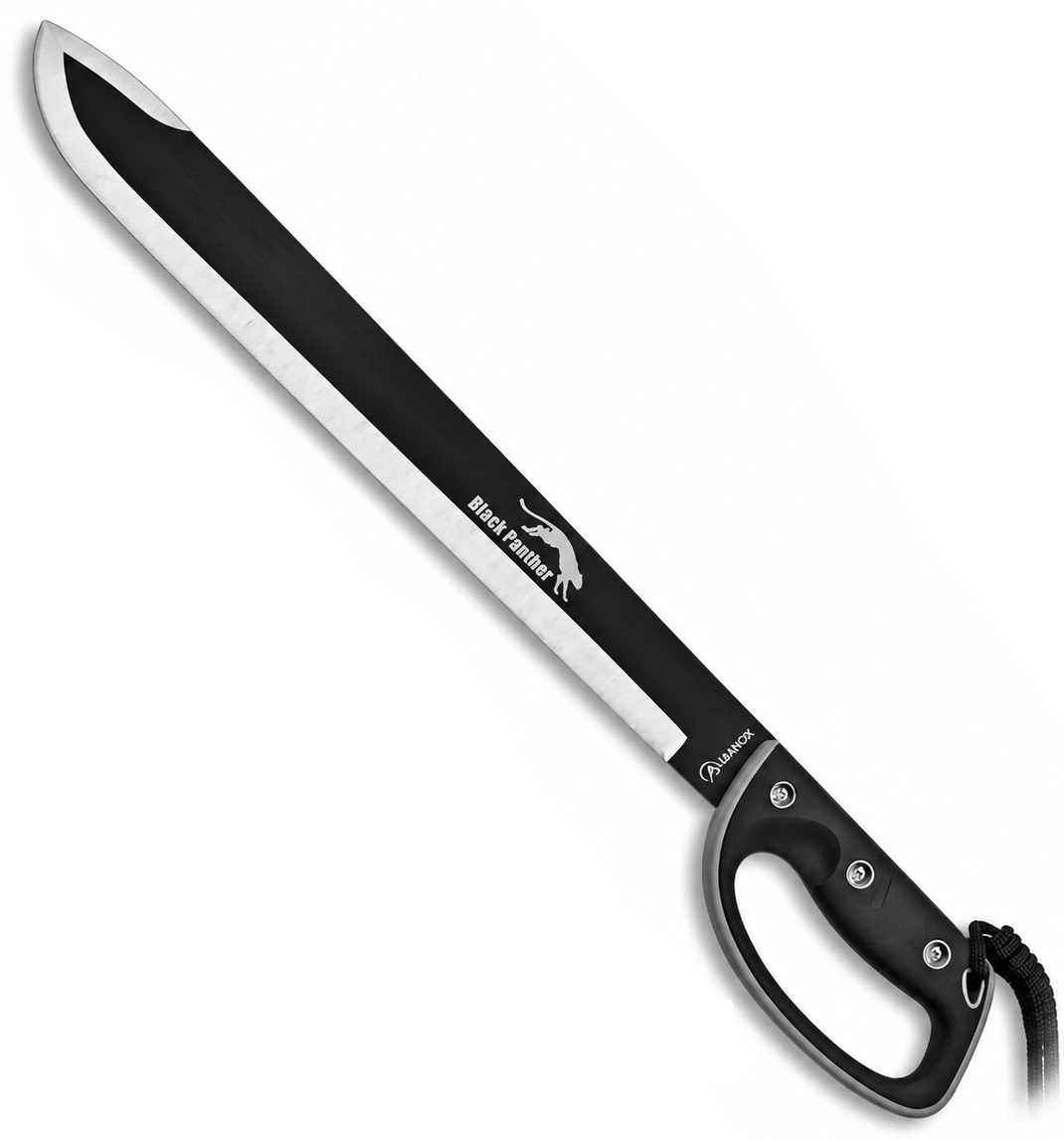 Machette Black Panther Albainox avec lame inox de 45 cm et garde-main.