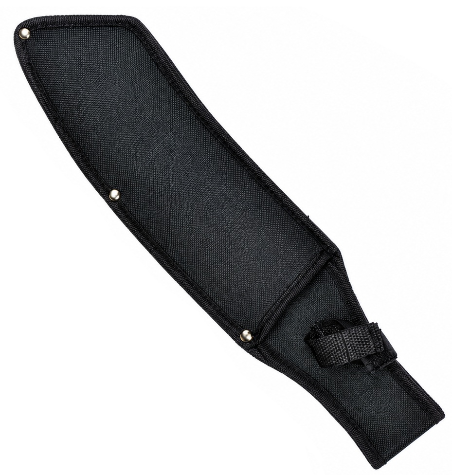 Étui noir en nylon pour machette SCH avec passant de ceinture.