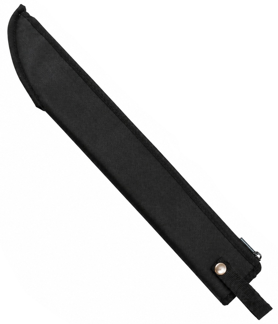 Étui noir en nylon pour machette Renegade Albainox avec sangle de fixation.