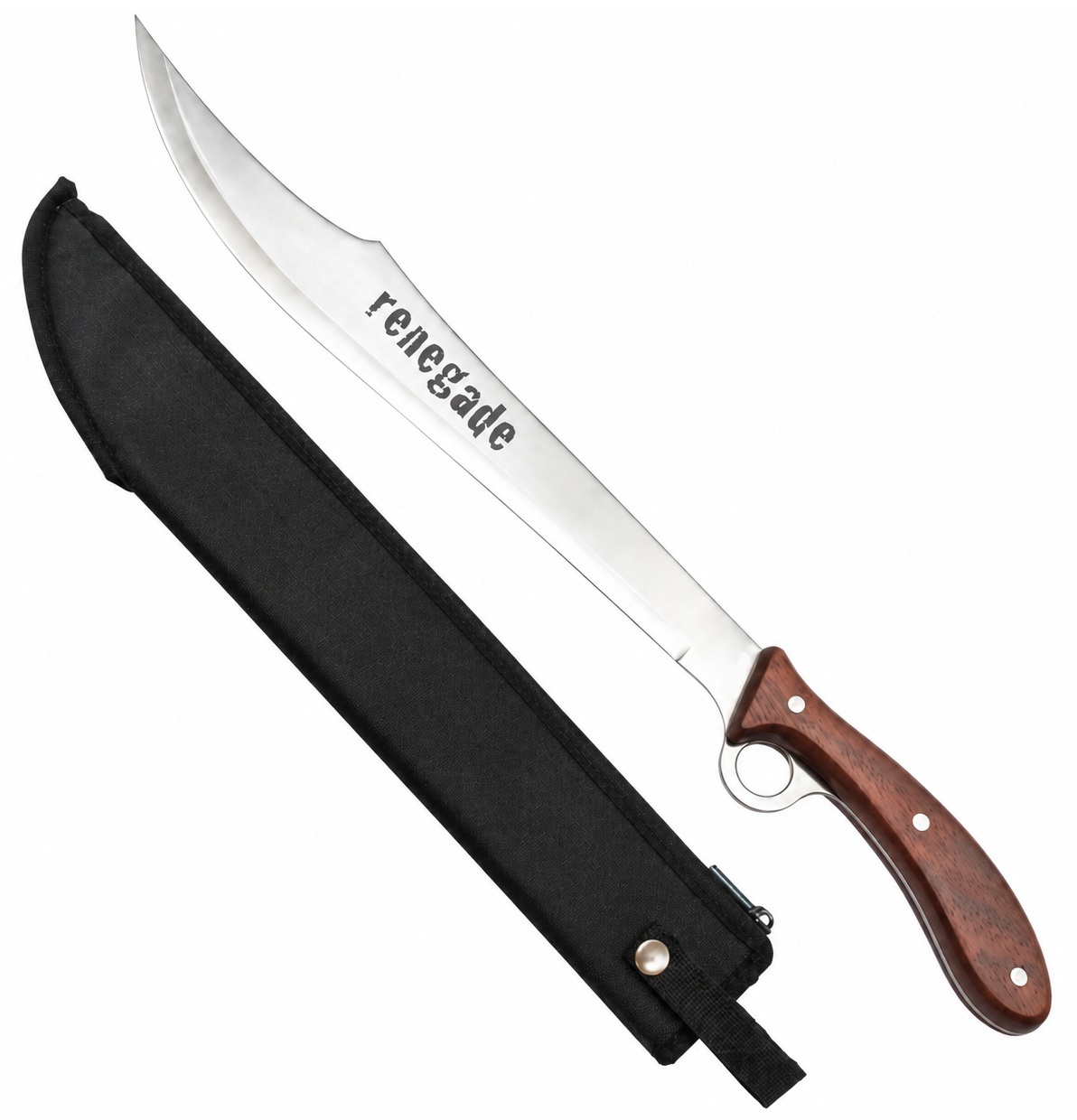 Machette Renegade Albainox Full Tang avec lame inox et étui noir.