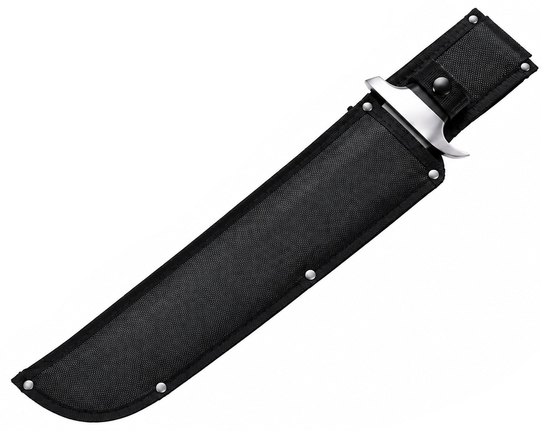 Étui noir en nylon du poignard PREDATOR 52,5 cm avec fermeture à pression et passant de ceinture.