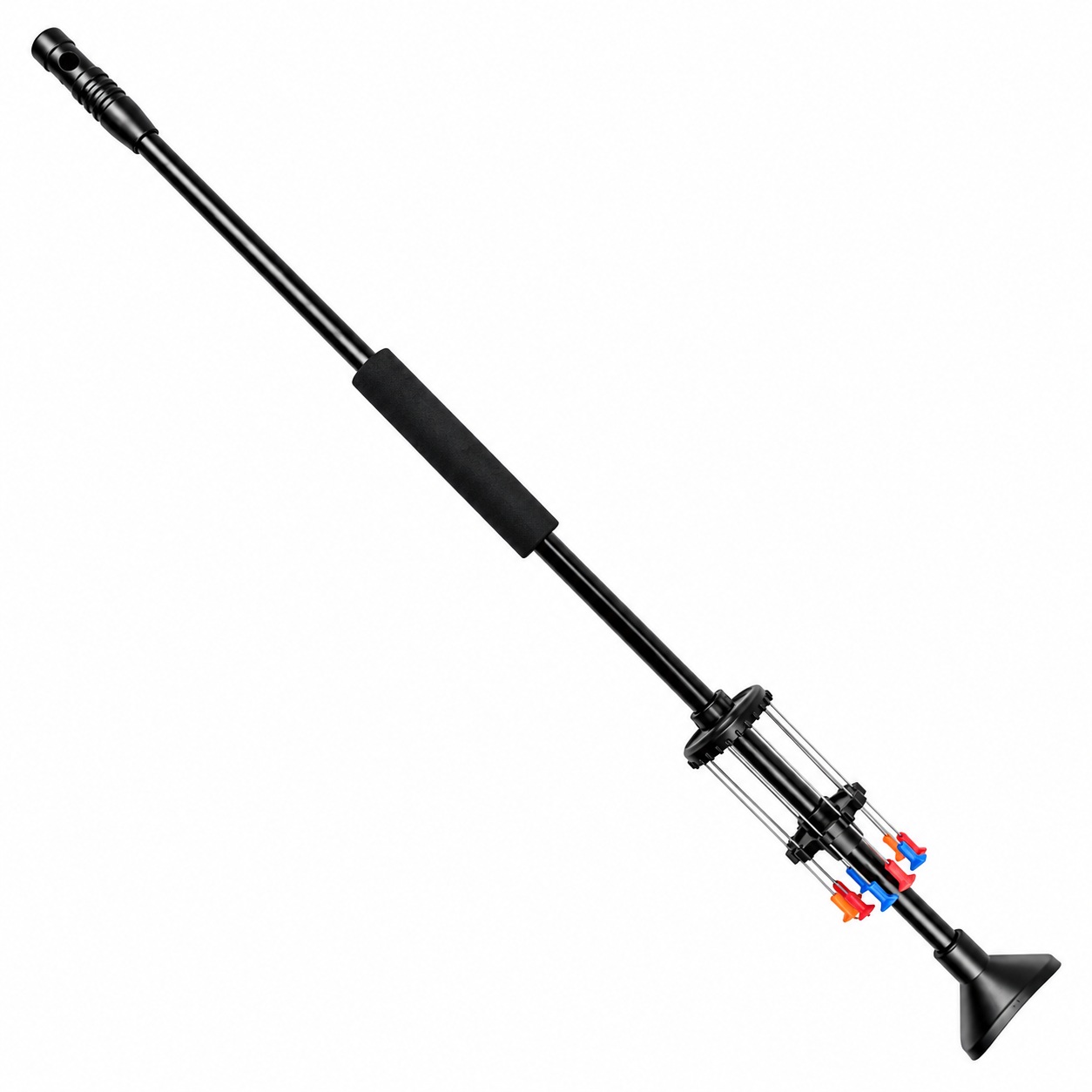 Sarbacane de sport JS-ARCHERIE 62 cm en résine ABS noire, livrée avec 10 fléchettes