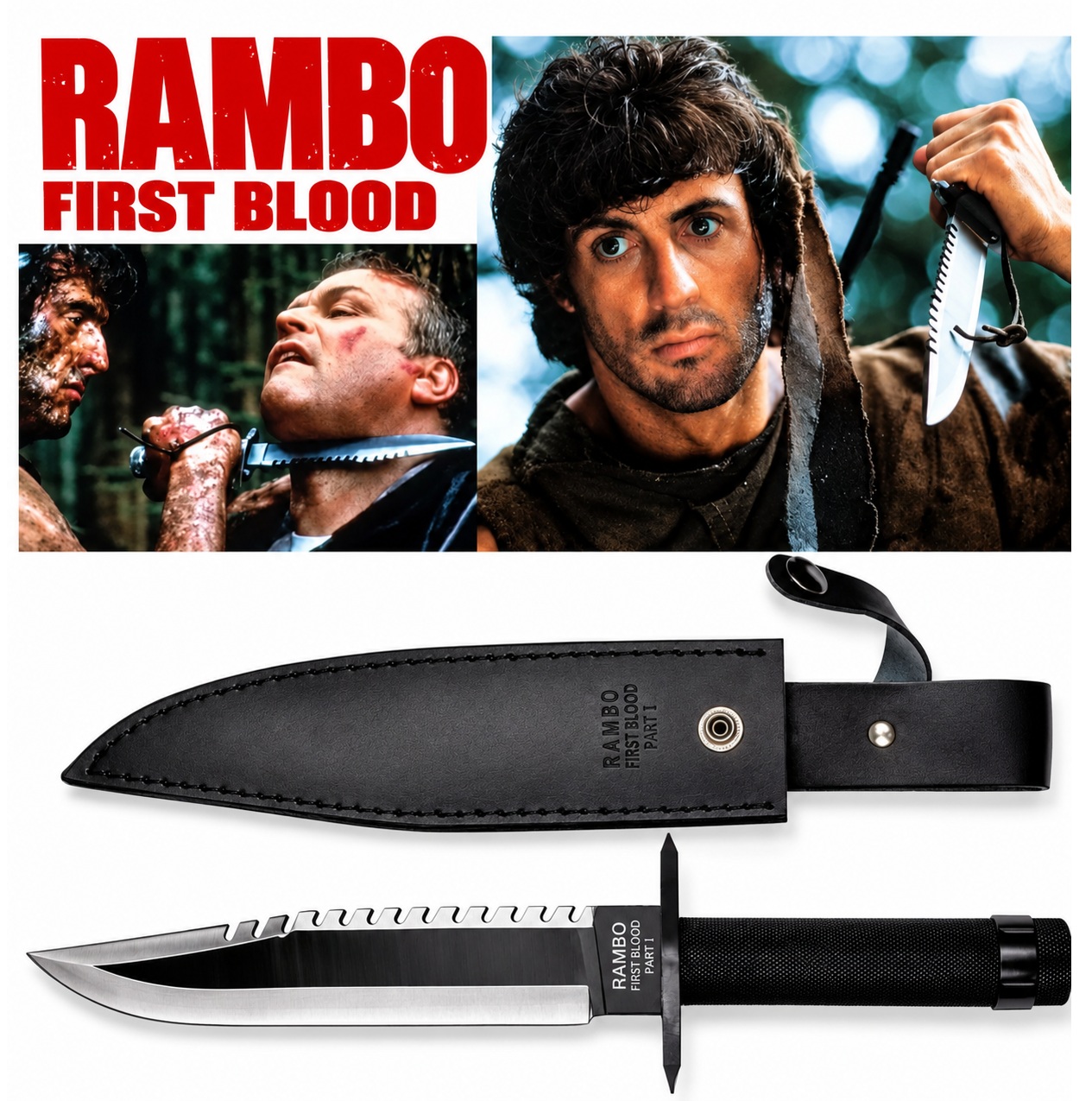 Poignard RAMBO 1 couteau 36cm officiel Film Partie I