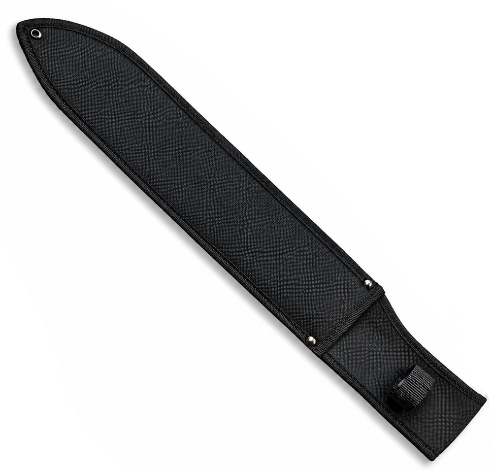 Machette Black Panther 61,5 cm – Étui noir en nylon avec passant pour ceinture et fermeture par bouton-pression.