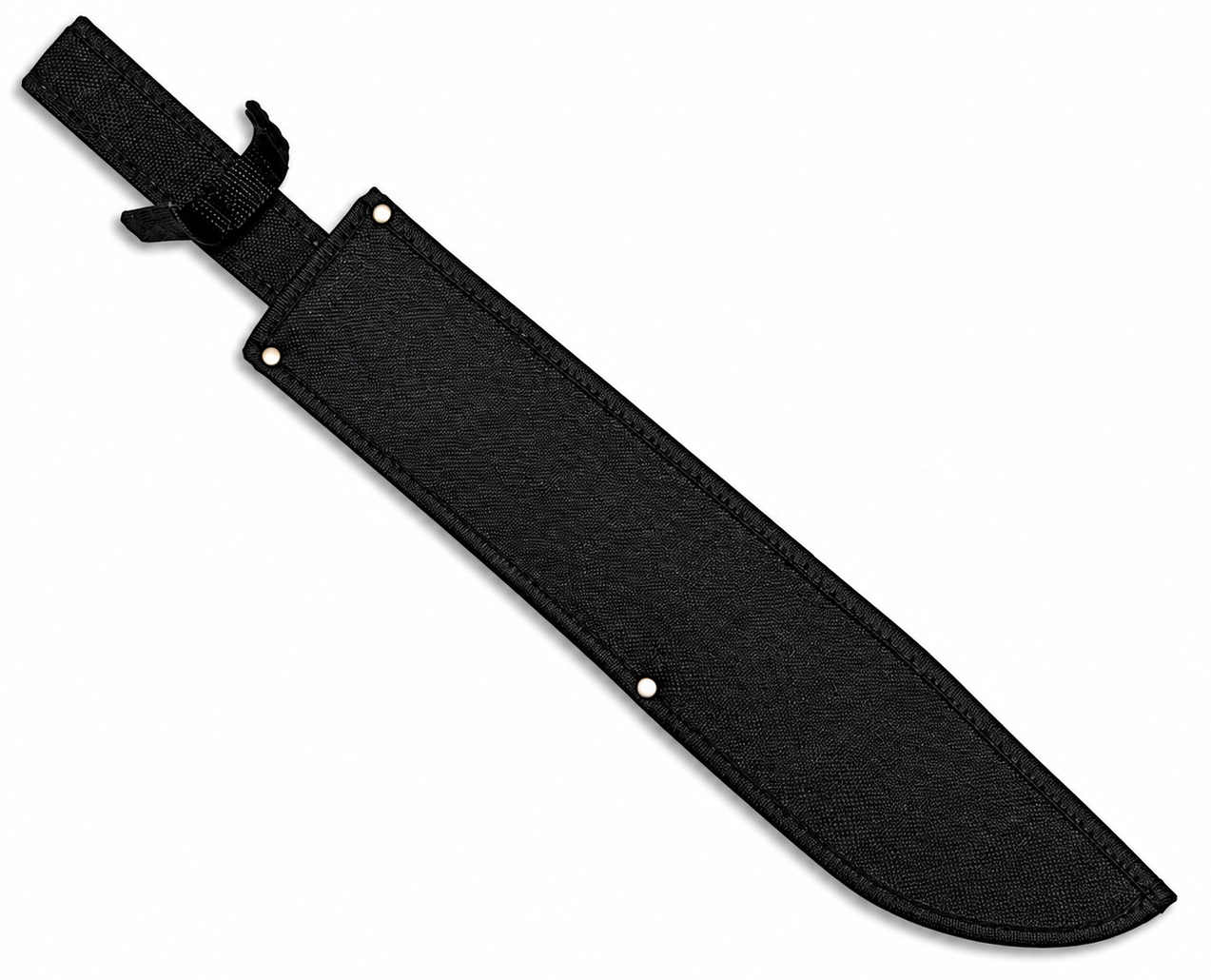 Étui noir en nylon pour machette Zombie Albainox 60 cm, avec coutures renforcées et passant de ceinture