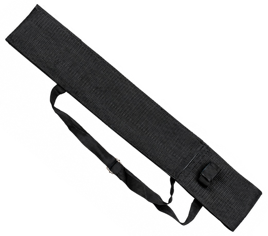 Étui noir en nylon pour machette Albainox 50,8 cm avec bandoulière réglable et passant de ceinture.