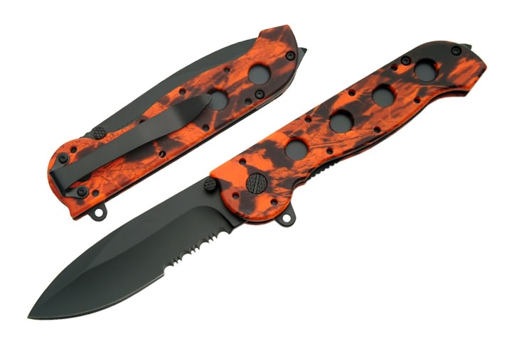 Couteau camouflage orange - slim SK83PRD