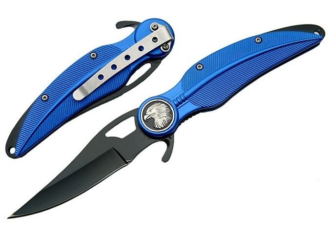 Couteau Aigle métal - Bleu BL8271