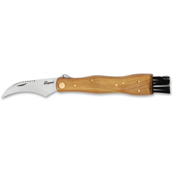 Couteau champignon 21cm bois de teck - Léopard