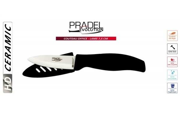Couteau Pradel Evolution 18,5cm céramique - C8001