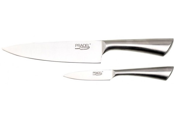 Coffret Pradel Evolution 2 couteaux - gris C82152
