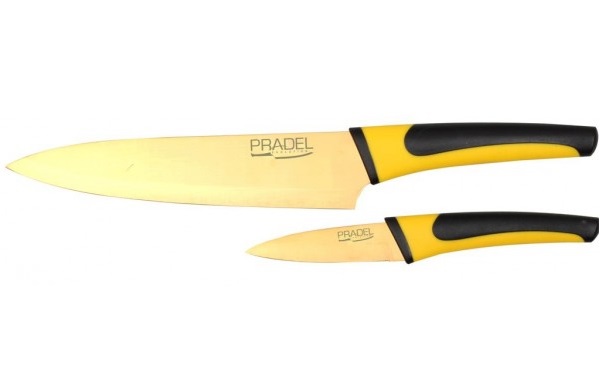 Coffret Pradel Evolution 2 couteaux - jaune C82182